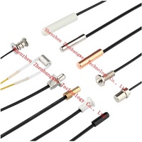 Sonda de temperatura de gases de escape Pt100 RTD con termopar tipo K, impermeable, para hornos industriales HVAC