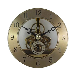 Skeleton clock insert transparent clock head with silicon stand