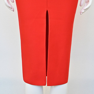 Abito Midi Fasciante Personalizzato con Scollo Basso, Corsetto, Spalle Scoperte, Sexy, Elegante Francese, Senza Spalline, con Spacco, per Feste Casual - Product Image 5