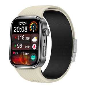 Nouvelle <span class=keywords><strong>montre</strong></span> connectée transfrontalière S191 carrée AMOLED avec mesure de la pression artérielle par airbag et électrocardiogramme (ECG) - Product Image 2