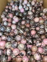 Grandes perles de 25 mm non percées, sans trou, non poreuses, en quartz rose naturel, perles rondes en pierre pour la fabrication de bijoux DIY