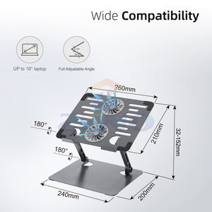 <span class=keywords><strong>Support</strong></span> de ventilation pour <span class=keywords><strong>ordinateur</strong></span> portable, <span class=keywords><strong>support</strong></span> de montage sur rack, ventilateur de refroidissement ergonomique, <span class=keywords><strong>support</strong></span> d'<span class=keywords><strong>ordinateur</strong></span> détachable adapté aux ordinateurs portables de 16 pouces avec ventilateur - Product Image 3