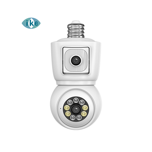 ICSEE double lentille E27 lampe <span class=keywords><strong>ampoule</strong></span> WIFI PTZ sans fil lumière LED caméra 4MP 6MP mouvement alarme sécurité maison caméra intelligente 360 degrés - Product Image 1