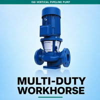 Pompa Centrifuga Verticale Pneumatica in Linea ad Alta Pressione in Lega di Plastica Fluorurata per Aumento Pressione Acqua 20 HP 12.5 M³/h