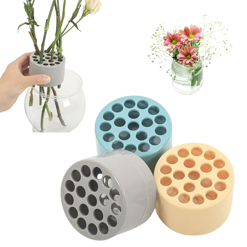 Porte-bouquet de fleurs réutilisable de taille réglable Rangement de tiges de fleurs en spirale Support en silicone pour arrangeur de tiges de fleurs