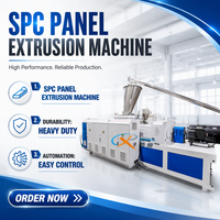 Nouvelle ligne d'extrusion automatique à double vis pour panneaux muraux en PVC WPC imitation marbre, haute productivité pour composites de pierre non moussés