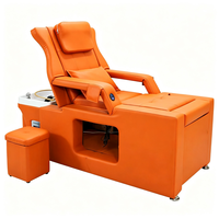 Nouveau design, fauteuil de pédicure électrique avec massage, en cuir PU, avec bac à pédicure et rangement, ottoman pour salon de manucure et spa