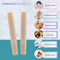 Tube souple en plastique PE personnalisé vide pour emballage cosmétique, crème solaire, crème contour des yeux, avec longue embout souple