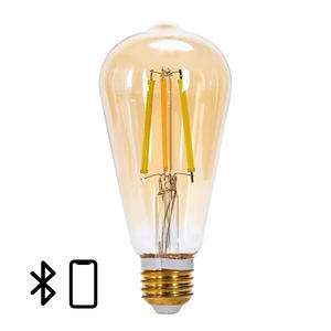 Lampadina intelligente Bluetooth Mesh ST64 6W CCT, luce regolabile e telecomando, ideale per ambientare e automatizzare gli spazi. - Product Image 1