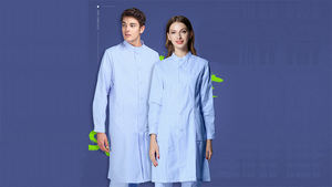 Bata blanca personalizada para médico y enfermera, logo <span class=keywords><strong>bordado</strong></span> gratis, 2021 - Product Image 3