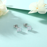 Anting Huggie Perak 925 Trendy dengan Batu Kelahiran, Anting Hoop Batu Permata Alami Warna-warni untuk Wanita