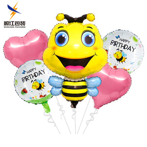 5 globos de aluminio con la frase 'Feliz Cumpleaños' en español y 'Regreso a Clases' para decoración de fiestas de cumpleaños y graduación infantiles - Product Image 4