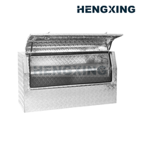 Boîte à outils en tôle diamantée 1800 mm x 800 mm |   Coffre de rangement pour remorque en aluminium poli, verrouillable, robuste