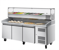 Aliments de haute qualité Bar à salade réfrigéré Congélateur Salade Pizza Table de préparation Réfrigérateur Salade Pizza Présentoir Congélateur