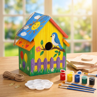Grande maison à oiseaux en bois à faire soi-même pour enfants, kit de construction de maison à oiseaux en bois