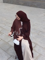 Abaya de Luxe 2026 Dubaï, Abaya Ouverte pour Femme Musulmane, Ornée de Perles Faites à la Main, Style Tendance pour Ramadan et l'Aïd
