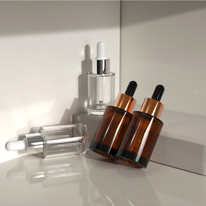 Flaconi Contagocce in Vetro Ambrato Trasparente Satinato da 20ml 30ml 50ml per Confezionamento di Siero Liquido e Tonico - Product Image 4