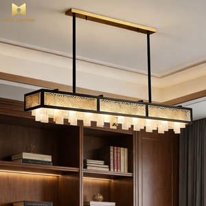 Lustre suspendu créatif de luxe italien pour intérieur, design suspendu, style espagnol classique, en albâtre - Product Image 5