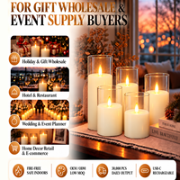 Lampe bougie pilier LED à effet goutte d'eau, flamme vacillante simulée, coque en verre, mèche en cire de paraffine, télécommande, Pâques, mariages, maison
