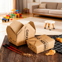 Boîte en papier personnalisée imprimée, recyclable, de qualité alimentaire, avec doublure en éponge et fermeture magnétique pour poulet frit, burger, poisson, frites et chips