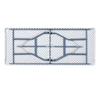 Table de salle à manger et de réception robuste de 6 pieds, pliable, légère, facile à ranger, pour l'extérieur, prix direct usine