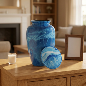 Bleu foncé Urne pour Cendres Humaines - Product Image 2