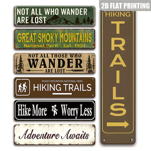 Juego de Letreros Metálicos Vintage para Senderismo, Decoración Retro de Pared para Aventuras al Aire Libre - Product Image 1