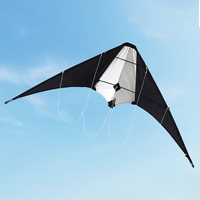 Cerf-volant de sport professionnel personnalisé pour enfants et adultes, noir et blanc, double ligne, pour cascades, en polyester Yuanfei