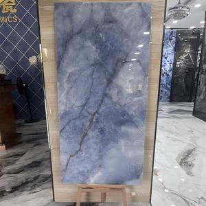 Piastrella Smaltata Effetto Marmo Blu Zaffiro 600x1200 Antigraffio per Pavimenti di Bagni e Soggiorni di Lusso - Product Image 2