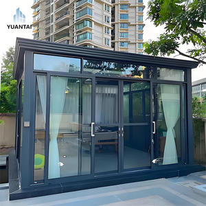 Véranda en alliage d'aluminium Yuantai avec toit en verre trempé, conception imperméable, serre 4 saisons, villas, maisons, résidences - Product Image 1