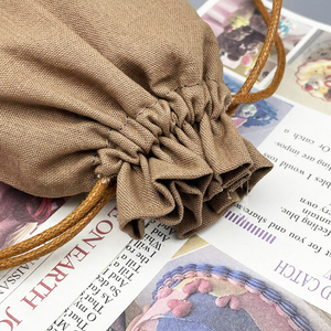 Sinh Thái biểu tượng tùy chỉnh in dây kéo bông túi quà tặng trang sức bao bì Hữu Cơ bông vải túi - Product Image 5