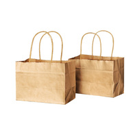 Sacs en papier kraft personnalisés de petite taille, sacs cadeaux avec poignées pour les fêtes, les événements et les entreprises, mini sacs en papier brun