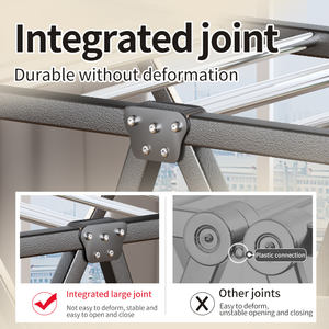 رف تجفيف ملابس قابل للطي عالي الجودة وقوي التحمل، حامل أرضي لتجفيف الملابس، رف غسيل قابل للطي للاستخدام المنزلي - Product Image 2