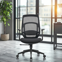 Chaise de bureau moderne en maille avec accoudoirs mobiles 3D, pivotante, confortable, bon marché, pour hommes, avec système de levage à gaz