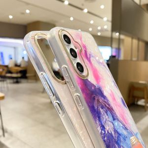 Cầu Vồng Aurora Leopard trường hợp Đối với Samsung S24 Ultra S23 FE S22 cộng với A55 A54 A53 A52 A35 A34 A25 A24 A23 A15 A14 A13 đá cẩm thạch Bìa - Product Image 2