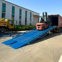 Plateforme élévatrice mobile à vérin hydraulique avec plaque en acier à carreaux diamètre 80, rampe de chargement en acier pour entrepôt, fournisseur