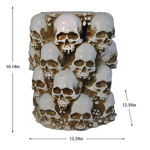 Columna <span class=keywords><strong>de</strong></span> Calaveras 3D <span class=keywords><strong>de</strong></span> Resina para Halloween - Figura <span class=keywords><strong>de</strong></span> Columna <span class=keywords><strong>de</strong></span> Calaveras Apiladas Resistente al Agua y Duradera para Decoración <span class=keywords><strong>de</strong></span> Fiestas y Casas Encantadas - Product Image 4