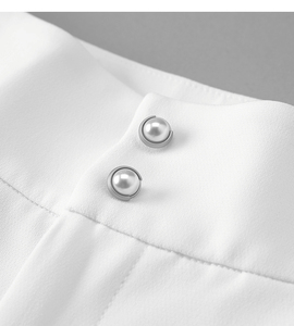 Custom Suit Formal Pants for Womens <strong>Cropped</strong> <strong>Trousers</strong> for Female Elastic Waist Woman <strong>White</strong> Office <strong>Cropped</strong> Pants - Product Image 4