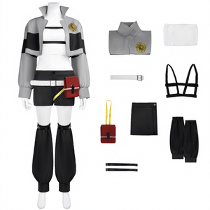 Costume de cosplay d'anime Li Yu, ensemble complet pour femme, comprenant ceinture, sac, chauffe-jambes, pantalon et manteau, thème Démon de la guerre dans la zone dévastée - Product Image 1
