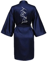 Peignoir de Mariage Personnalisé avec Nom et Date, Peignoir de Mariée en Faux Soie, Robe de Mariée, Robes de Mariée pour Femmes, Robe de Mariée pour Demoiselle d'Honneur, Robe de Mariage pour Femme, Robe de Soirée pour Enterrement de Vie de Jeune Fille