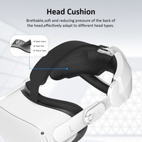 Sangle de confort réglable pour lunettes VR Oculus Quest 2, avec fixation étendue, protection du cuir chevelu, haute commodité