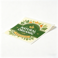 Étiquettes personnalisées en rouleau pour aliments naturels et biologiques, autocollantes, imperméables, en vinyle, pour bocaux, bouteilles et emballages