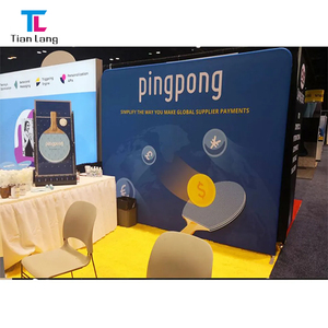 TianLang Customized Aluminum <b>Frame</b> Stand Straight Tension Fabric <b>Backdrop</b> Trade Show Display for Wholesale - Product Image 2