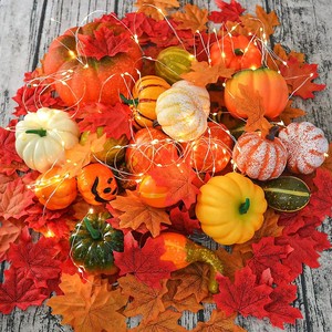 Calabazas Artificiales Realistas, Calabazas Mixtas, Calabaza Falsa Realista para Decoración de Mesa en Acción de Gracias, Cosecha de Otoño y Halloween - Product Image 1