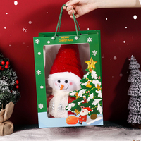 Sacs cadeaux personnalisés neufs avec grande fenêtre pour la veille de Noël, vente en gros directe d'usine