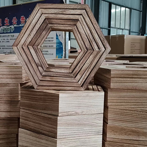 Dekor dinding kayu gosong, rumah pertanian, sisir madu kayu, rak heksagonal - Product Image 1