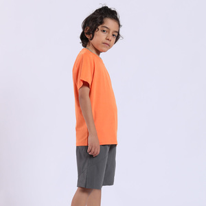 Moda <span class=keywords><strong>naranja</strong></span> seca rápido Fitness ropa deportiva Atlético ropa niños <span class=keywords><strong>camiseta</strong></span> - Product Image 4
