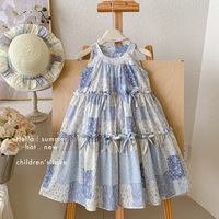 Vestido de Fiesta para Niñas, Diseño de Parches, Estilo Halter, Ropa de Verano para Niños
