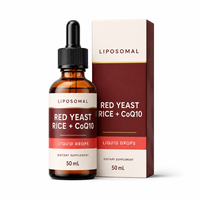 Gouttes de bien-être au riz de levure rouge avec bergamote citronnée, CoQ10, berbérine et soutien botanique OEM