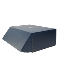 Boîtes d'expédition en carton ondulé personnalisées avec logo imprimé, boîtes cadeaux pliables en papier noir, emballages d'expédition personnalisés en gros